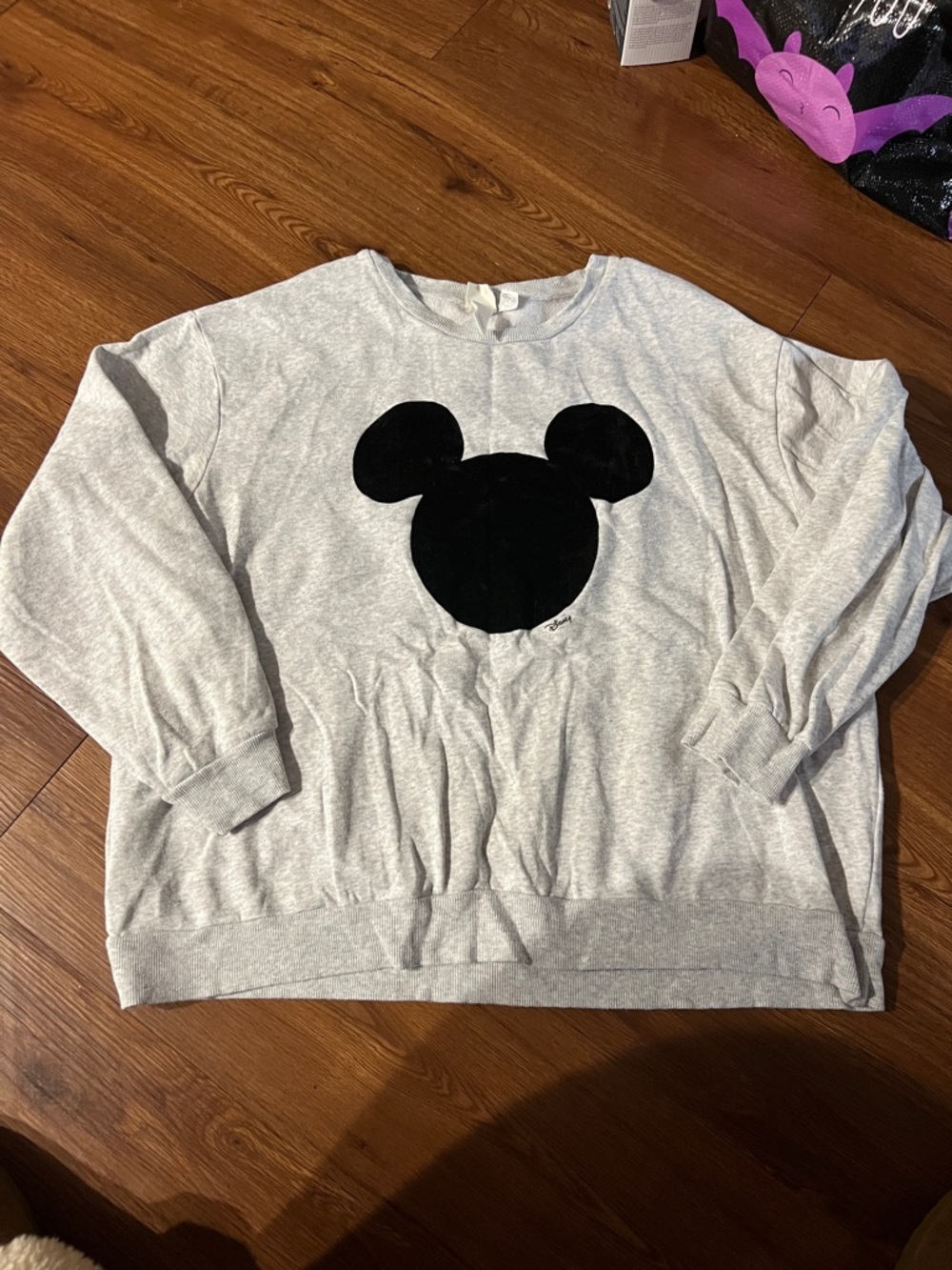 H&M Light Gray Kids Sweatshirt with Black Character Graphic